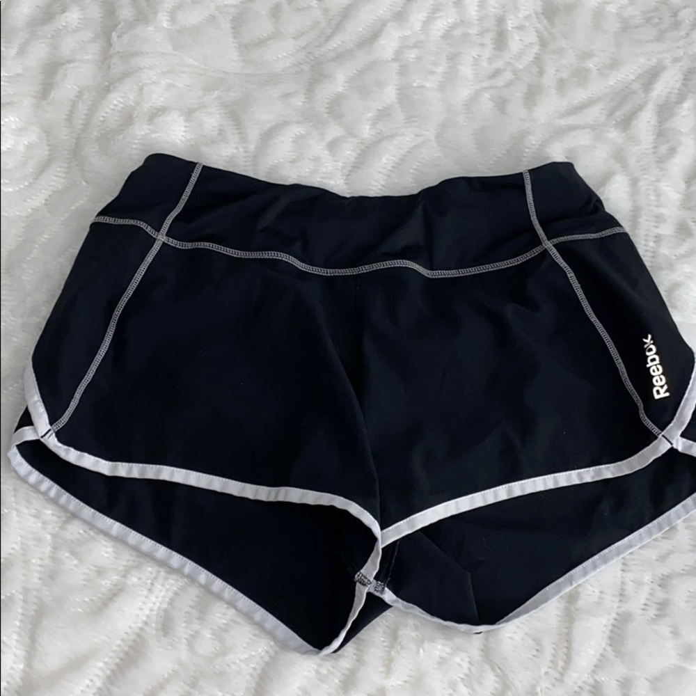 Black Reebok athletic shorts